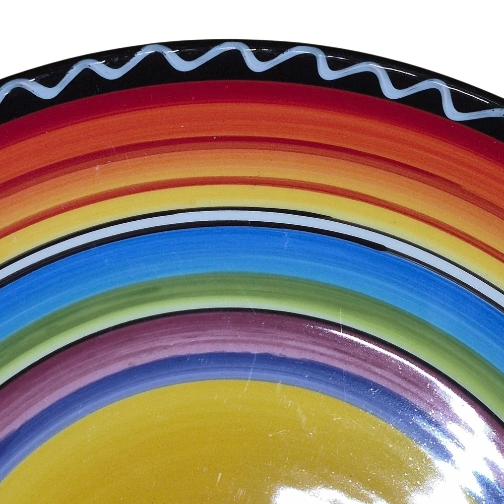 Certified International Nancy Green Fiesta Stripe Ceramic Dinner Plate